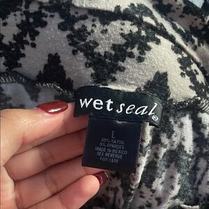 Wet Seal Monochrome Floral Top